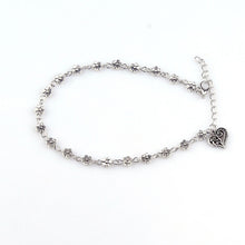 Anklets For Women Silver Bead Chain Anklet Bracelet Accessories Heart Floral Foot Jewelry EF8