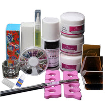 Fashion Basic DIY Set Acryic Powder Nail Art Decorations Kit Brush Cuticle Revitalizer Polish Nail Tools Nail Set EF8