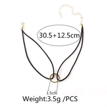 Black Velvet Choker Necklace Gothic Punk H made Retro Collar Jewelry EF8