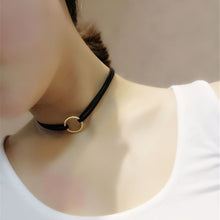 Black Velvet Choker Necklace Gothic Punk H made Retro Collar Jewelry EF8