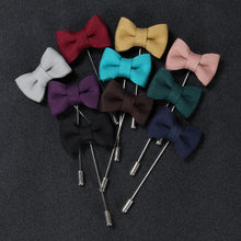 Bowknot Men's Brooches Fabric Bow Lapel Pin for Suits 6 Colors Mens Brooch Pin Jewelry EF8