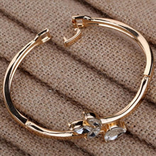 Bracelets Bangles Lady Rose Gold ramping Inlay bunga titisan hujan kristal rantai gelang Bangle EF8