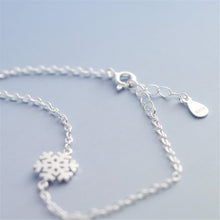Charm Women Girl Snowflake Shape Wrap Chain Bracelet Silver plated Love Dainty Bridesmaid jewelry Gift EF8