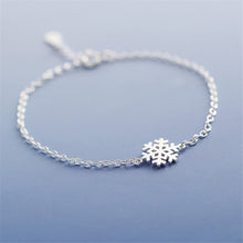 Charm Women Girl Snowflake Shape Wrap Chain Bracelet Silver plated Love Dainty Bridesmaid jewelry Gift EF8