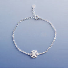 Charm Women Girl Snowflake Shape Wrap Chain Bracelet Silver plated Love Dainty Bridesmaid jewelry Gift EF8