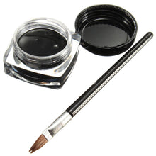 Fashion Cosmetic Waterproof Eye Liner pencil make up black liquid Eyeliner Shadow Gel Makeup Brush Black EF8