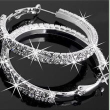 Crystal Rhinestone Exaggerated Luxury Big Circle Earrings Ear Ring EF8