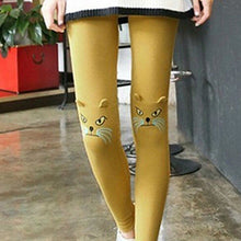 Cute Cat Printed Leggings Women Pants Cute Cotton Girl Leggings Women Clothing 5 Colors EF8