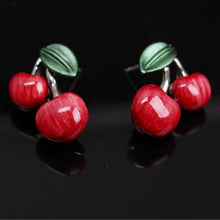 Cute Cherry Statement Necklace With Earrings Maxi Necklace For Women Best Gift S EF8