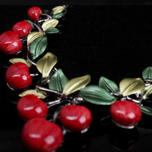 Cute Cherry Statement Necklace With Earrings Maxi Necklace For Women Best Gift S EF8