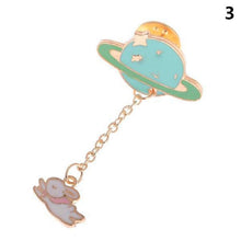 Cute Egg Cat Moon Rabbit Chain Brooch Badge Pin Jewelry Gift Women Girl Accessories S  Collar brooch EF8