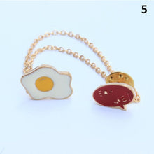 Cute Egg Cat Moon Rabbit Chain Brooch Badge Pin Jewelry Gift Women Girl Accessories S  Collar brooch EF8