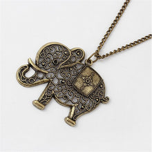 Cute Vintage Retro Charms Hollow Out Elephant Metal Necklace Pendants Women Jewelry Gift EF8