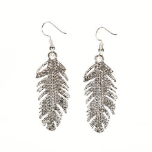 Dangle Earrings Jewlery Silver Gold Colors Women Fine Bohemian elegant Alloy Feather Pendant Earrings EF8