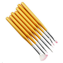 Fashion Design 7pc /1 Lot Painting Dotting Pens Nail Brushes Women Nails Art Tools Manicure Pen Plastic EF8