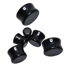 Ear Piercing Jewelry Black 6 Sizes Faux Agate Ear Exp er Plugs Stretcher Gauge Tunnels EF8