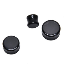 Ear Piercing Jewelry Black 6 Sizes Faux Agate Ear Exp er Plugs Stretcher Gauge Tunnels EF8