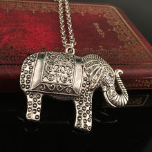 Elephant Ethnic Necklace Africa Elephant Pendant Sweater Long Chain Fine Necklace For Women 45CM EF8