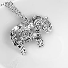 Elephant Ethnic Necklace Africa Elephant Pendant Sweater Long Chain Fine Necklace For Women 45CM EF8