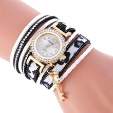 Fashion Women's Ladies Dress Watches Key Braided Rhinestone Quartz Wrist Watches Lady Dress Watches Relogio Femininos EF8