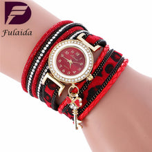 Fashion Women's Ladies Dress Watches Key Braided Rhinestone Quartz Wrist Watches Lady Dress Watches Relogio Femininos EF8