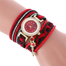 Fashion Women's Ladies Dress Watches Key Braided Rhinestone Quartz Wrist Watches Lady Dress Watches Relogio Femininos EF8