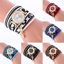 Fashion Women's Ladies Dress Watches Key Braided Rhinestone Quartz Wrist Watches Lady Dress Watches Relogio Femininos EF8