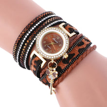 Fashion Women's Ladies Dress Watches Key Braided Rhinestone Quartz Wrist Watches Lady Dress Watches Relogio Femininos EF8