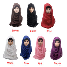 Fashion Islamic Turban Head Wear Band Neck ChCover Bonnet Muslim Short Hijab Shawls Arab Women Scarf EF8