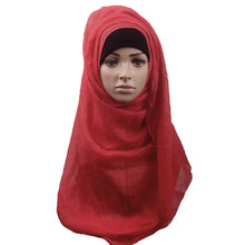 Fashion Islamic Turban Head Wear Band Neck ChCover Bonnet Muslim Short Hijab Shawls Arab Women Scarf EF8