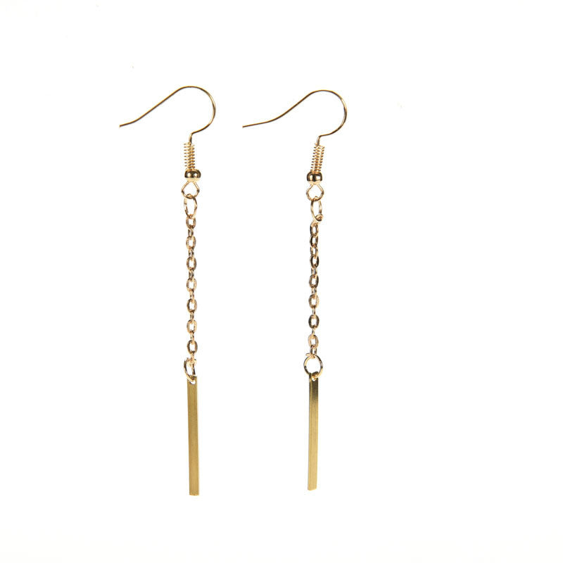 Jewelry Ear Stud For Women Gold Plated Party Cocktail Long Dangle Drop Chain Tassels Hook Earrings EF8