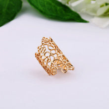 Jewelry Accessories anel Feminino Black Gold Cutout Lace Flower Ring Finger Rings for Women s EF8