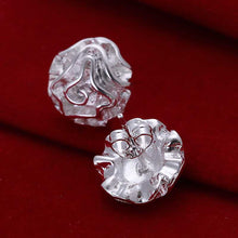Jewelry Earring Women Cute Rose Stud Earrings Gifts For Lady Jewelry Silver Color EF8