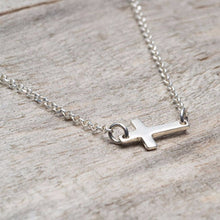 Jewelry Necklace For Women Tiny Gold Sideways Cross Necklace Silver Cross Necklace Pendant Jewelry Collares Mujer Bijoux EF8