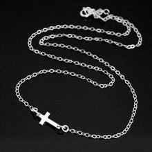 Jewelry Necklace For Women Tiny Gold Sideways Cross Necklace Silver Cross Necklace Pendant Jewelry Collares Mujer Bijoux EF8