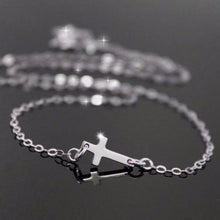 Jewelry Necklace For Women Tiny Gold Sideways Cross Necklace Silver Cross Necklace Pendant Jewelry Collares Mujer Bijoux EF8