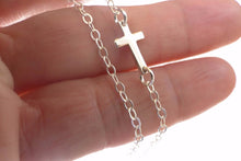 Jewelry Necklace For Women Tiny Gold Sideways Cross Necklace Silver Cross Necklace Pendant Jewelry Collares Mujer Bijoux EF8
