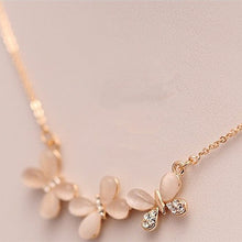 Jewelry Opal Crystal Butterfly for Brief Paragraph Clavicle Short Chain Necklace   pendants for women EF8