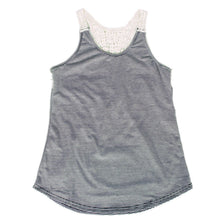 Lace Crochet Back Striped Vest Casual Plus Size Sleeveless Tank Top Shirt blusa S-XL Design Women Sexy Tank Tops EF8