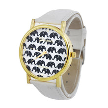 Fashion Ladies Women Quartz Boat Elephant Leather Wrist Watch EF8