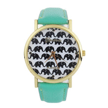 Fashion Ladies Women Quartz Boat Elephant Leather Wrist Watch EF8