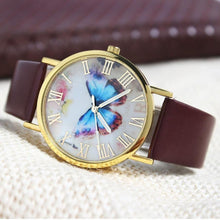 Fashion Luxury Roman Women's Leather Quartz Watch Fashion Numerals Wrist Watch EF8