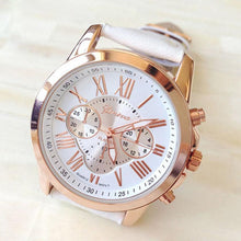 Fashion Luxury Roman Women's Leather Quartz Watch Fashion Numerals Wrist Watch EF8