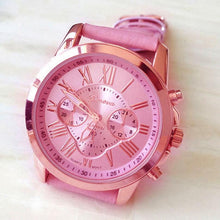 Fashion Luxury Roman Women's Leather Quartz Watch Fashion Numerals Wrist Watch EF8