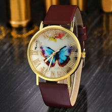 Fashion Luxury Roman Women's Leather Quartz Watch Fashion Numerals Wrist Watch EF8