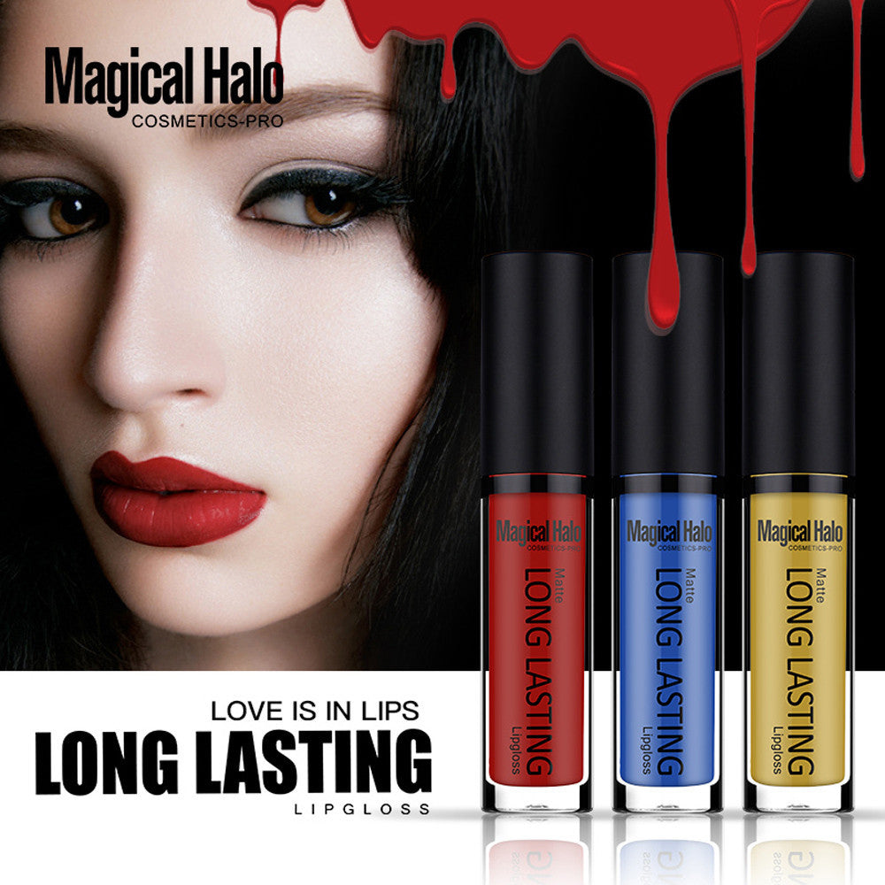 Fashion Magical Halo 18 Colors Sexy Lipstick Waterproof Matte Liquid Lipstick Long Lasting Lip Gloss Lipstick Makeup Set Kit EF8