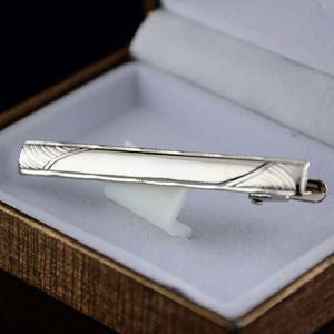 Man Silver Color Alloy Metal Necktie Clasp Clamp Decor Practical Tie Clip EF8