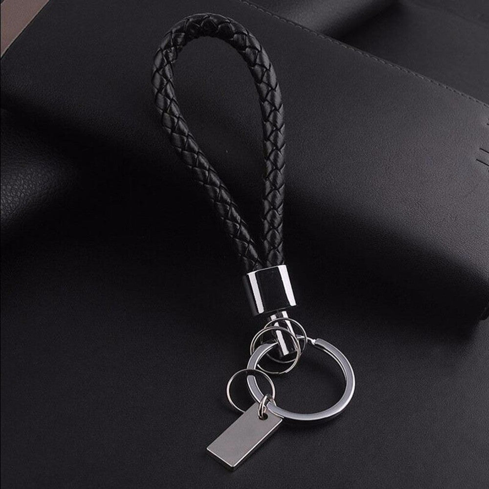 Men Faux Leather Key Chain Ring Car Keyring Gift For Men  EF8