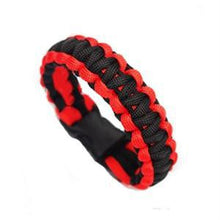 Men Self-rescue Parachute Cord Bracelets Buckle Survival Camping Travel Kit  EF8