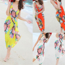 Fashion Women 5 Colors Deep V Wrap Chiffon Swimwear Bikini Cover Up Sarong Beach Dress EF8